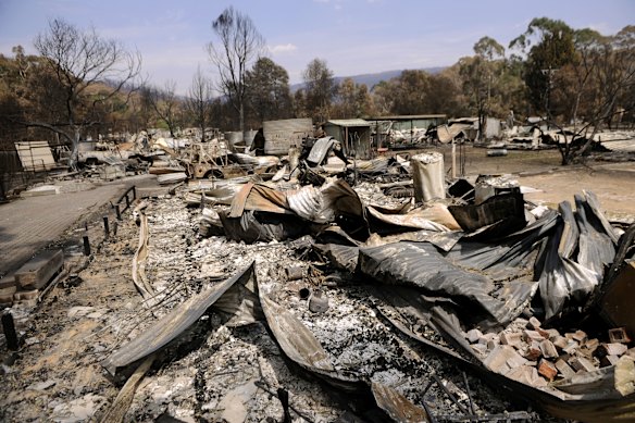 Devastation in nearby Flowerdale during the 2009 Black Saturday bushfires.