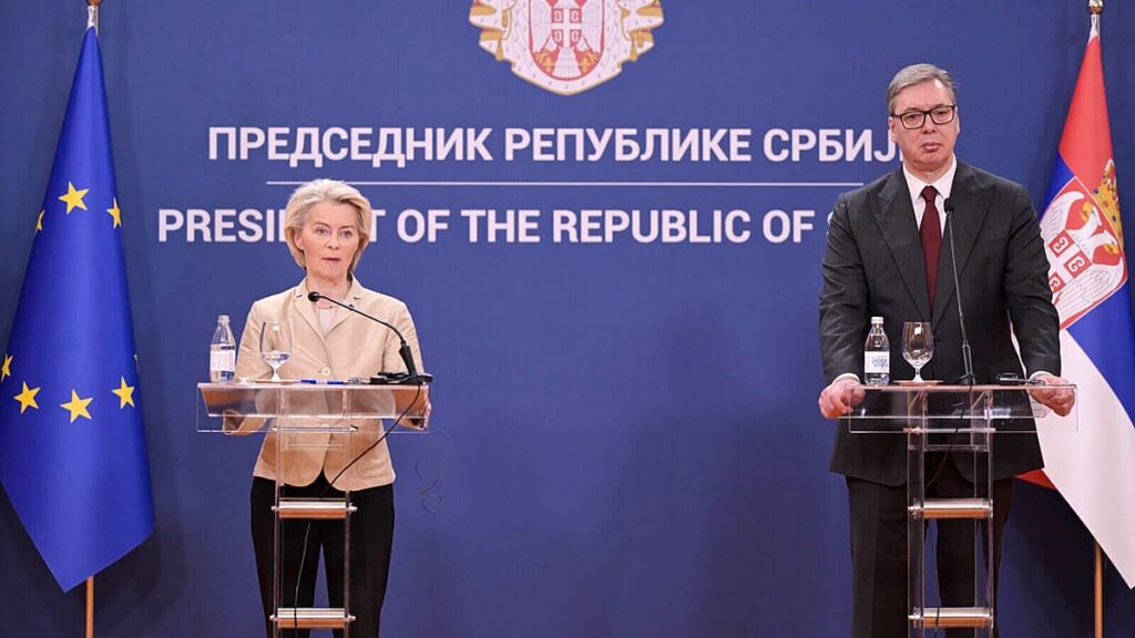 Von der Leyen ‘horrified’ by Mladić funeral, holds off Serbia action