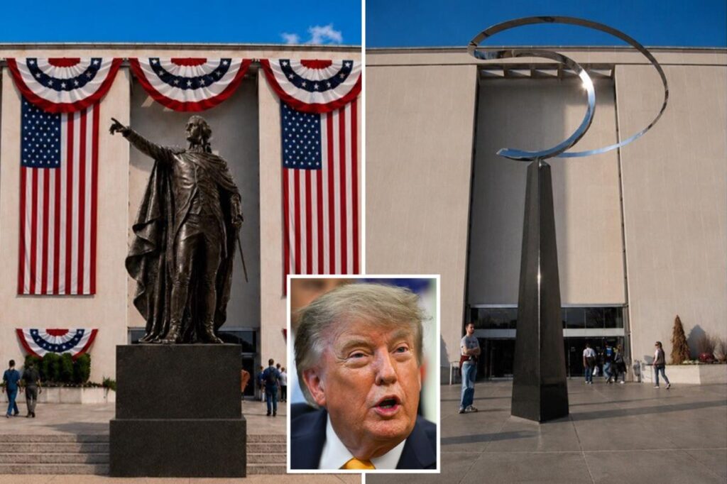 Trump demands Smithsonian replace ‘strange modernist’ sculpture that ‘inspires no one’ with 30-foot-tall ‘Washington Colossus’