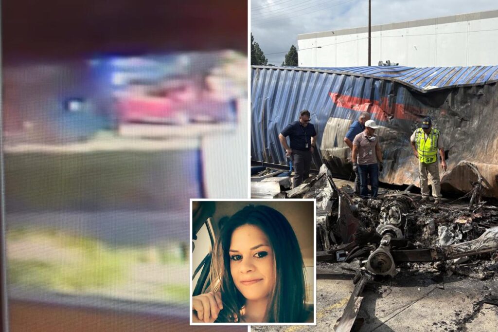 Exclusive | Moment SUV smashes into LA Metro bus triggering chain reaction that saw NBC helicopter disaster