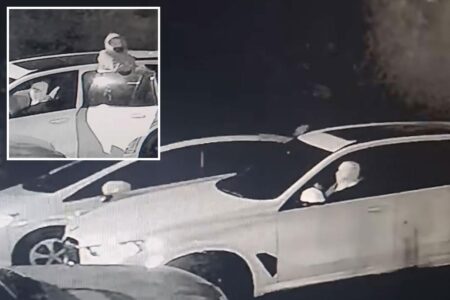 Moment masked youths rip precious metals from man’s car in under four minutes in California