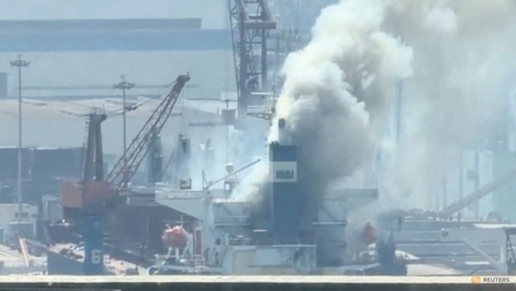 China says still investigating cause of deadly cargo ship fire
