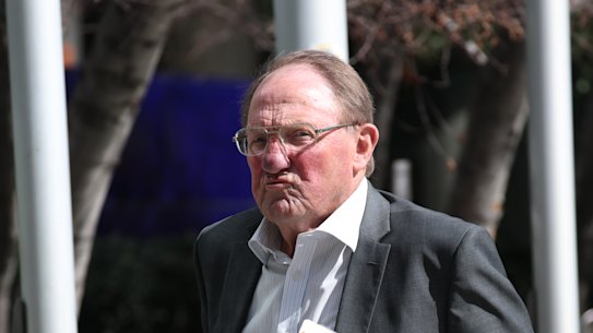 Shane Maguire, the former business partner of John Adams of the now famous AMS Ivanhoe ponzi scheme leaves court on Thursday. 