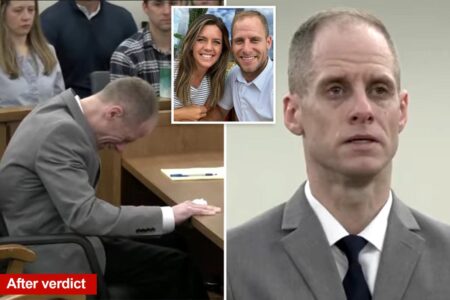 ‘American Idol’ alum Caleb Flynn blubbers as he’s convicted on all counts for killing wife to be with young mistress