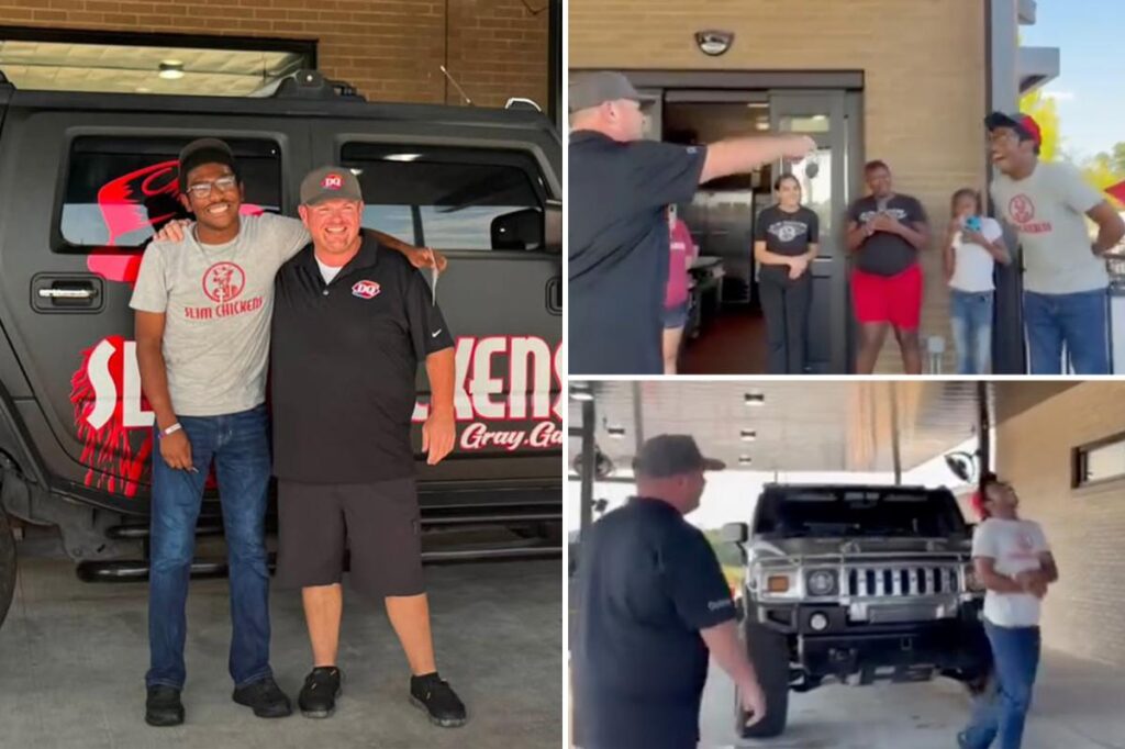 Generous boss gifts fast-food worker custom Hummer after impressive workplace grind