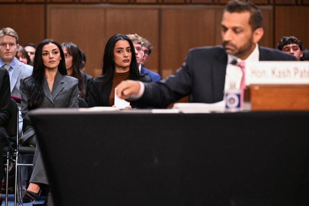Kash Patel’s girlfriend, Alexis Wilkins, makes rare Washington appearance at his Senate hearing