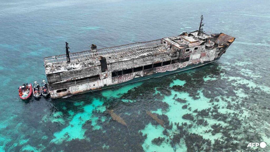 First bodies of Philippines ferry fire victims land as toll hits 35