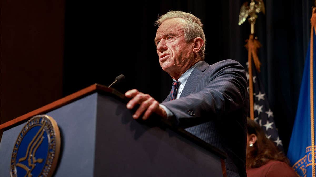 Health Secretary Robert F. Kennedy Jr. speaks during an HHS announcement in Washington, D.C.